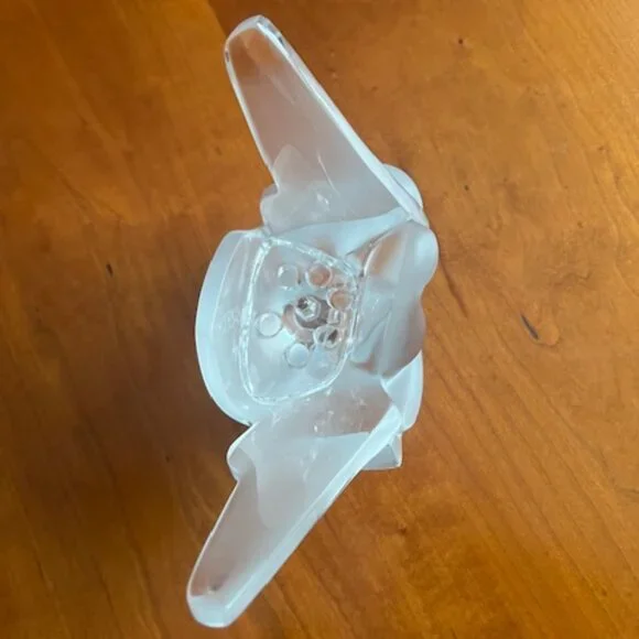 VINTAGE Lalique France Crystal Vase Figurine Frosted Glass Sylvie Doves - Picture 11 of 15